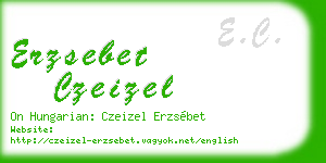 erzsebet czeizel business card