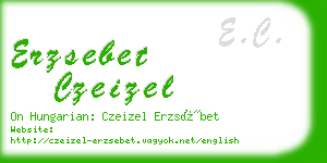 erzsebet czeizel business card